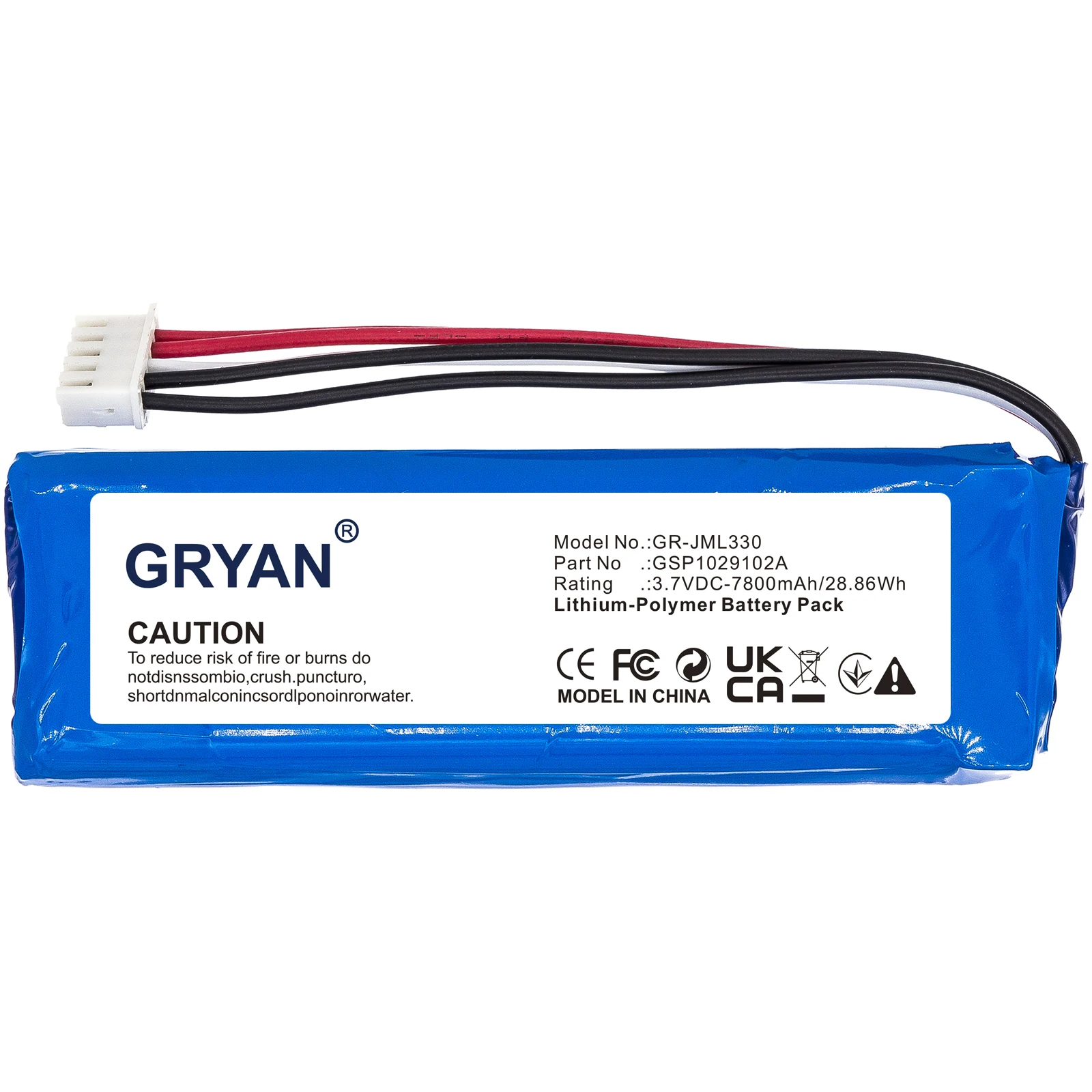 GRYAN 3.7V 28.86Wh 7800mah Battery for JBL Charge 3 Charge3 GSP1029102A Batteria
