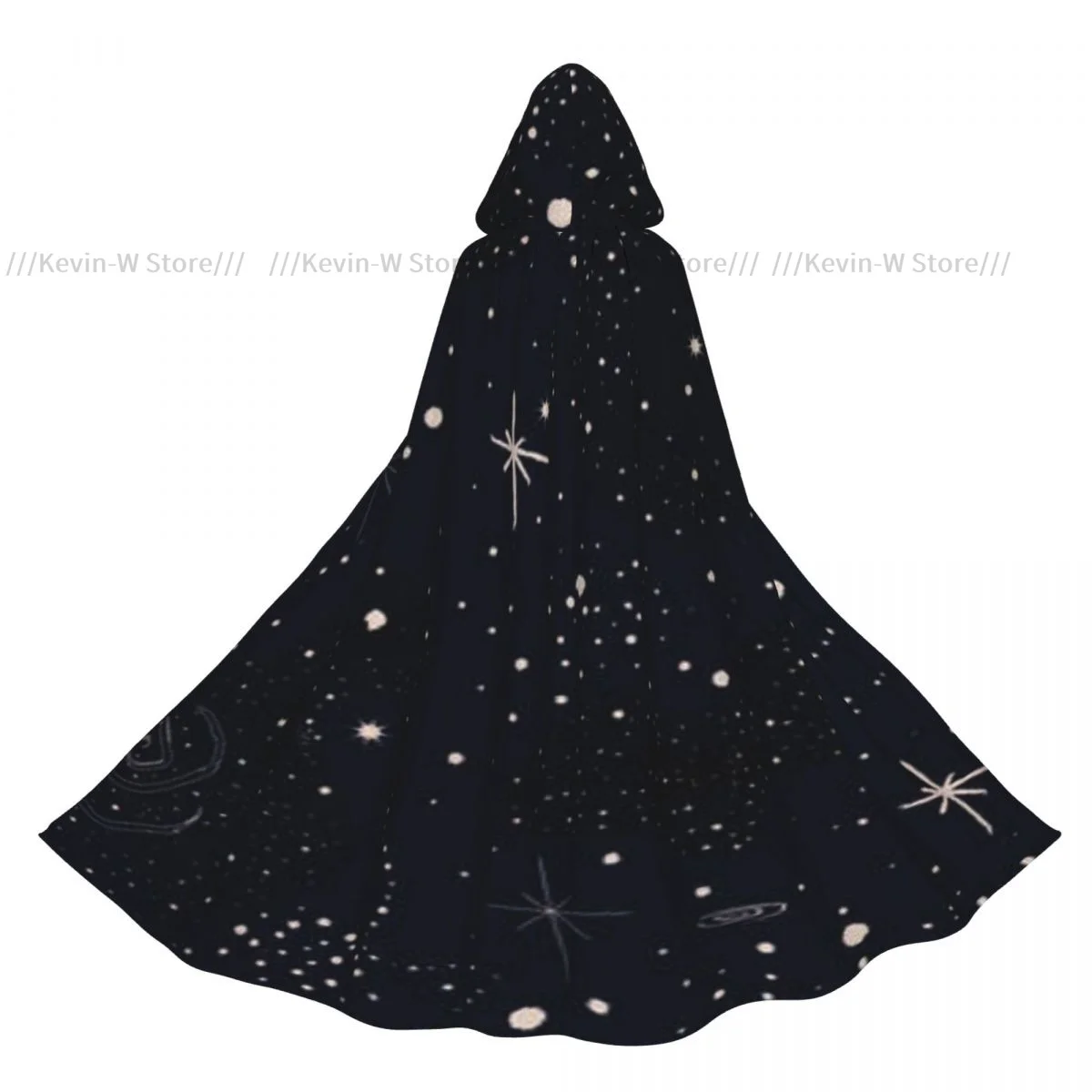 

Unisex Witch Party Reversible Hooded Adult Vampires Cape Cloak Cosmic Stars Planets Rocket