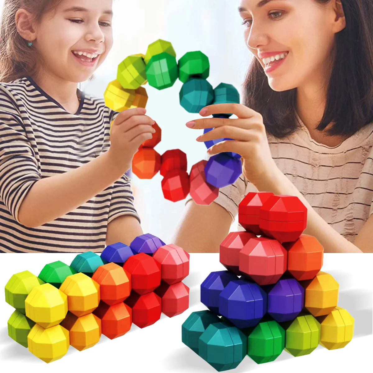子供用パズル、インタラクティブな論理的思考トレーニングおもちゃ、多用途のビーズカラーのストレス解消ボール、ストレス解消キューブ
