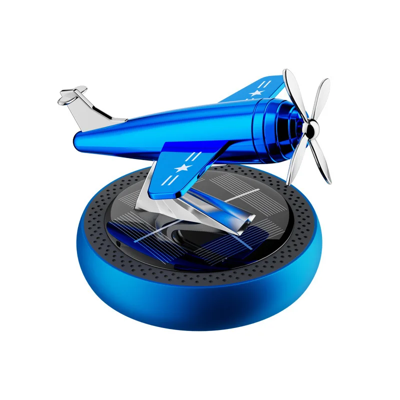 Solar Rotating Propeller Airplane Car Air Freshener Essential Oil Diffuser Dashboard Aromatherapy Interior Accessories Gift
