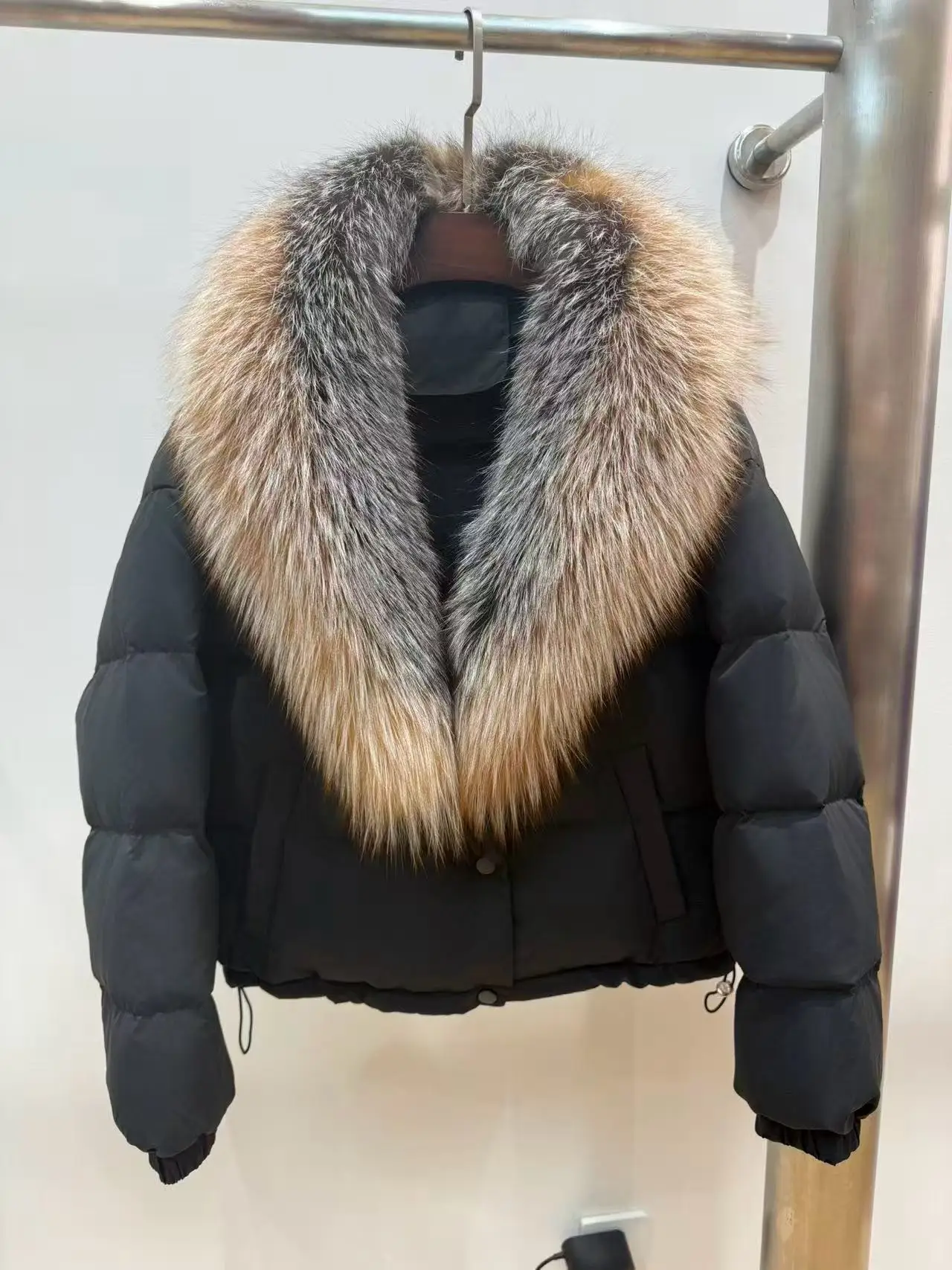  Fur Collar down Jaet Women's ort Faion plus Size l  Fur Winter New Arrival Commute Sle Korean Version