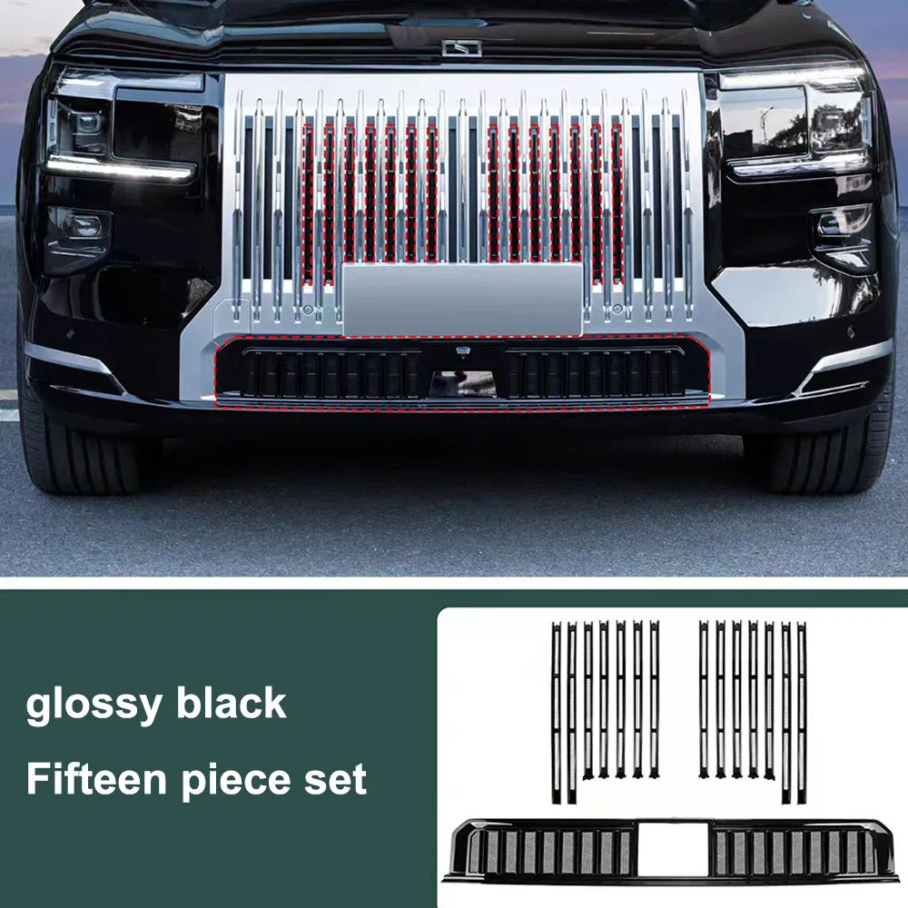 Fit For ZEEKR 9X 2025 2026 Removable Insect Screen Snap-On Front Grille Radiator AC Condenser Protector Car Exterior Accessories
