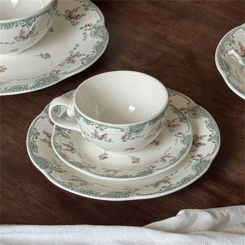 Fresh Korean Tableware Bowls Cups And Dishes High Beauty Pastoral Dessert Salad Fruit Dim Sum Kitchen Supplies Photo Tableware