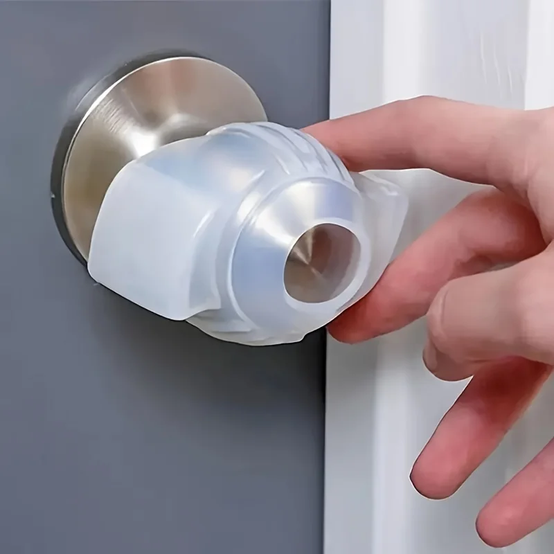 2Pcs Silicone Door Knob Cover Handle Anti-Slip Anti-Static, Arthritis and Advanced Living Aids - Allows You to Easily Open Door