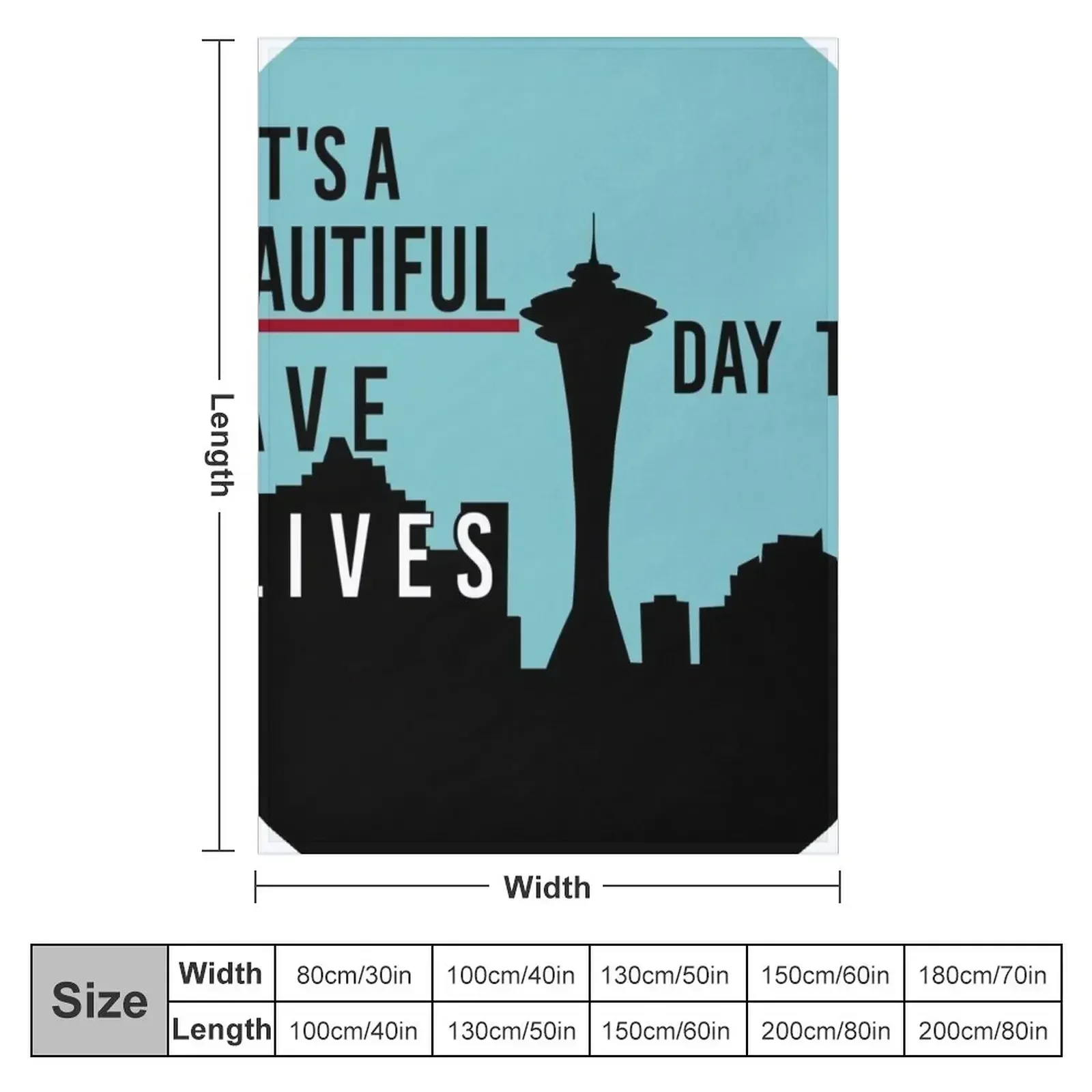It's A Beautiful Day To Save Lives Throw Blanket couch cozy soft plush fuzzy picnic outdoor blanket