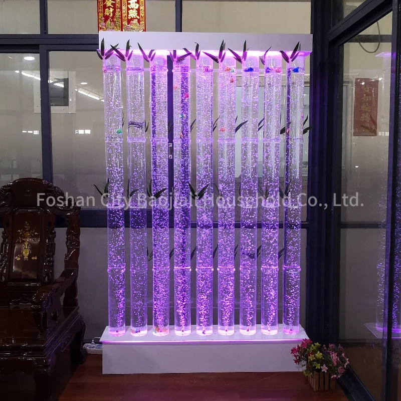 (Customized) luxury hotel and home custom made led water bubble screens home furniture living room