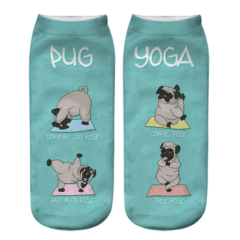 Chaussettes à Imprimé de Chien Kawaii pour Homme et Femme, Confortables, Respirantes, Personnalisées, Tendance, Polyvalentes, pour Couples, Z108