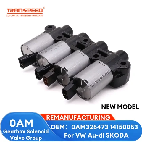 TRANSPEED 0AM DQ200 DSG автоматическая коробка передач 4 шт. комплект электромагнитных клапанов новая версия для VW SEAT SKODA DSG 7 SPEED коробка передач