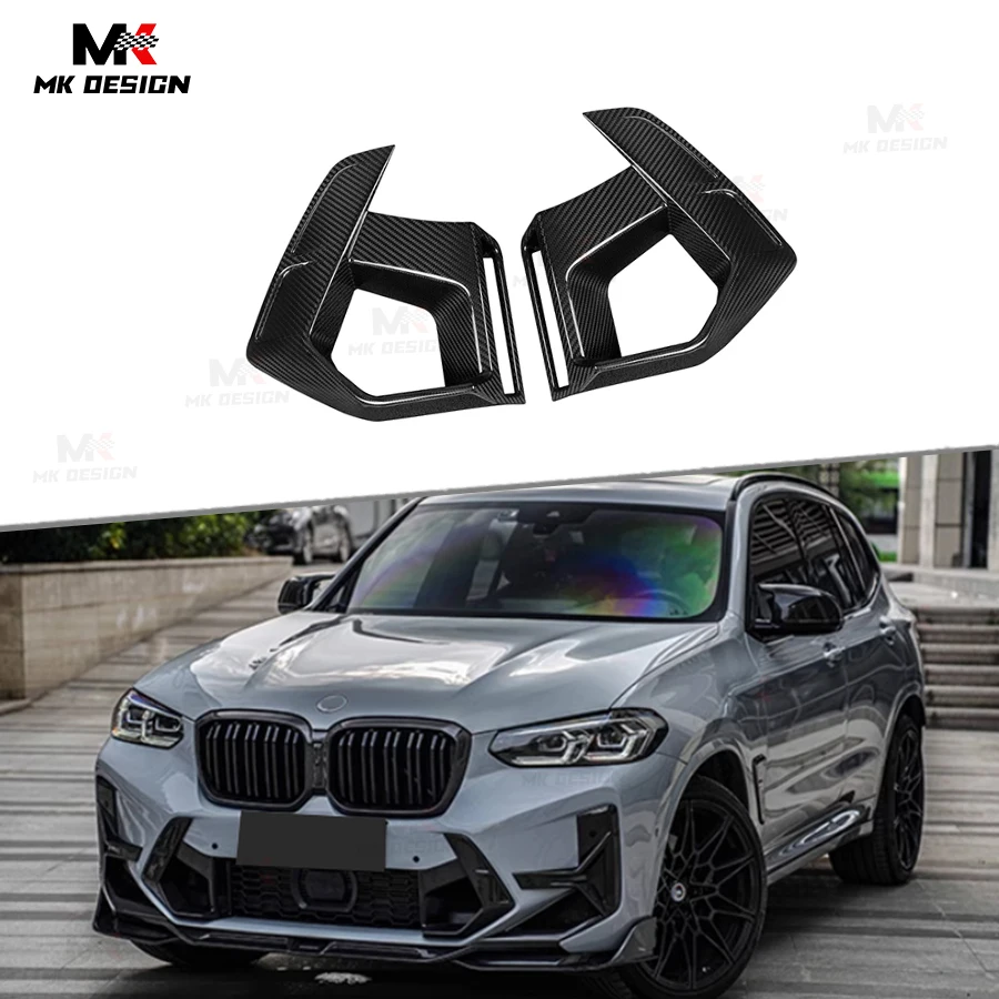 

Dry Carbon Fiber SQ Style Front Bumper Lower Vent for BMW X3M F97 LCI 2022-IN Carbon Air Outlet Body Kit Car Accessories