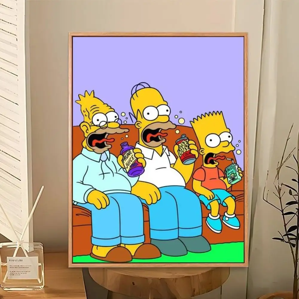 The S-Simpsons ANIME Poster Perfect Space Sticker Self Adhesive for Office Home Theater Wall Art Decor Fancy Gift
