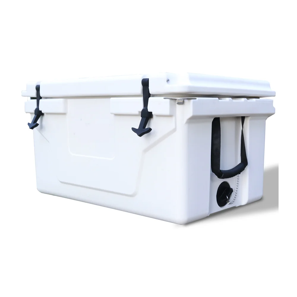 

White outdoor Camping Picnic Fishing portable cooler 65QT Portable Insulated Cooler Box