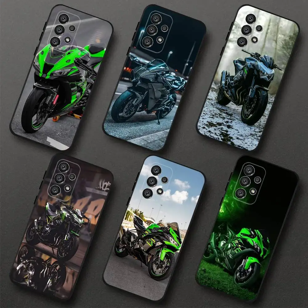 

Hot Design-kawasakies Phone Case For Samsung S 25,24,23,22,30,21,10,9,Ultra,Plus,Lite,FE,4,5G Black Soft Case