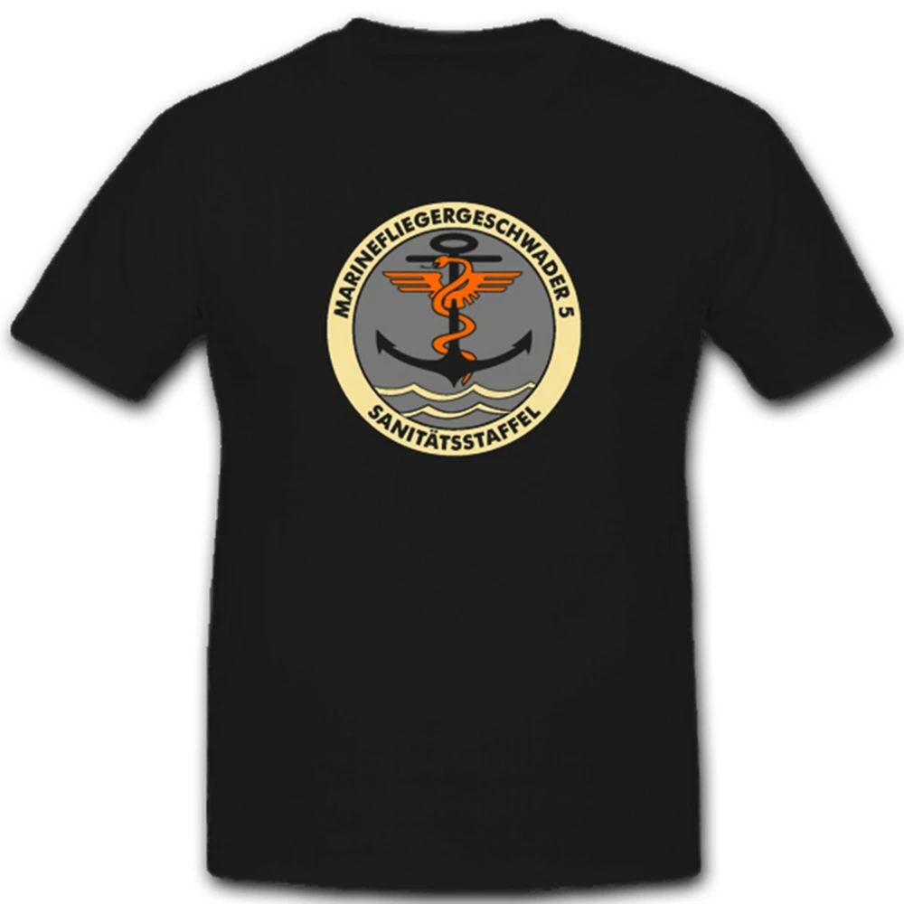 LUFTWAFFE BUNDESWEHR MFG 5 Navy Aviator Squadron design -100% cotton O-neck short-sleeved men's printed T-shirt.