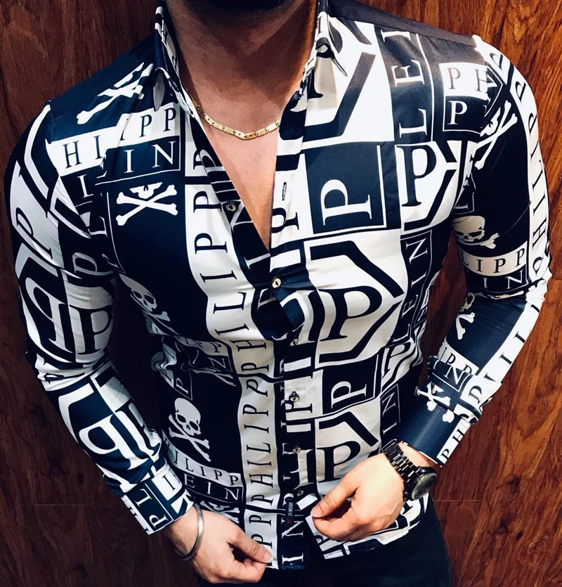 2023 fashion new music notation graffiti super cool street outdoor men\'s jacket lapel shirt clothing clothing S—6XL