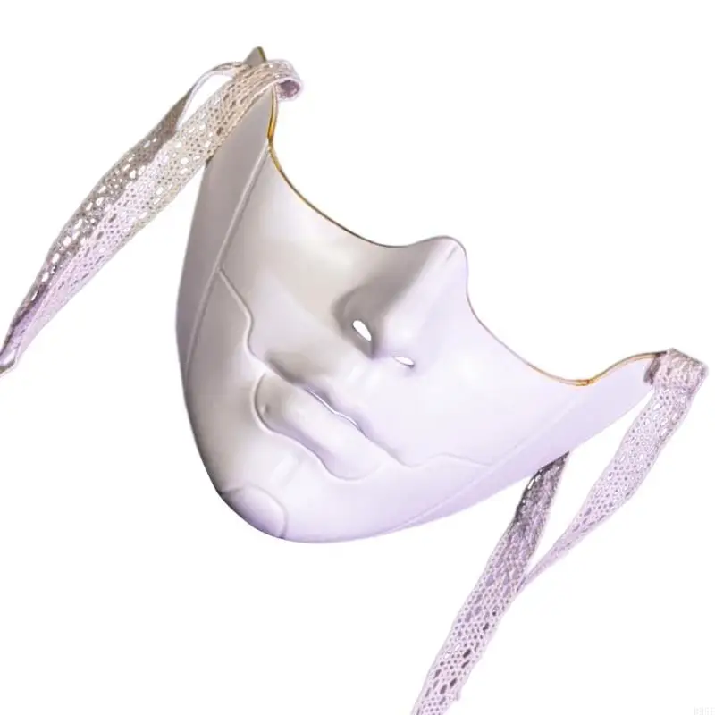 B95F Mask For Women Men Half Face Mask Halloween Cosplay Mask for Adult Role Playing Themed Parties Photography