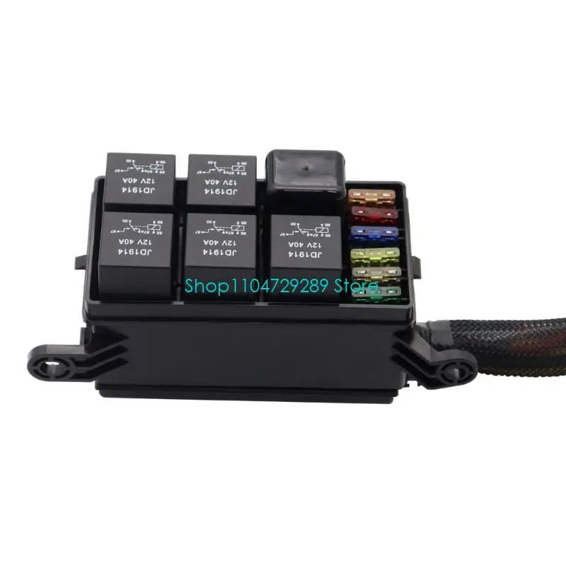 

D8KE 12V Auto 6 Way Fuses Relays Box Block With Relays and Harness for Car Marine