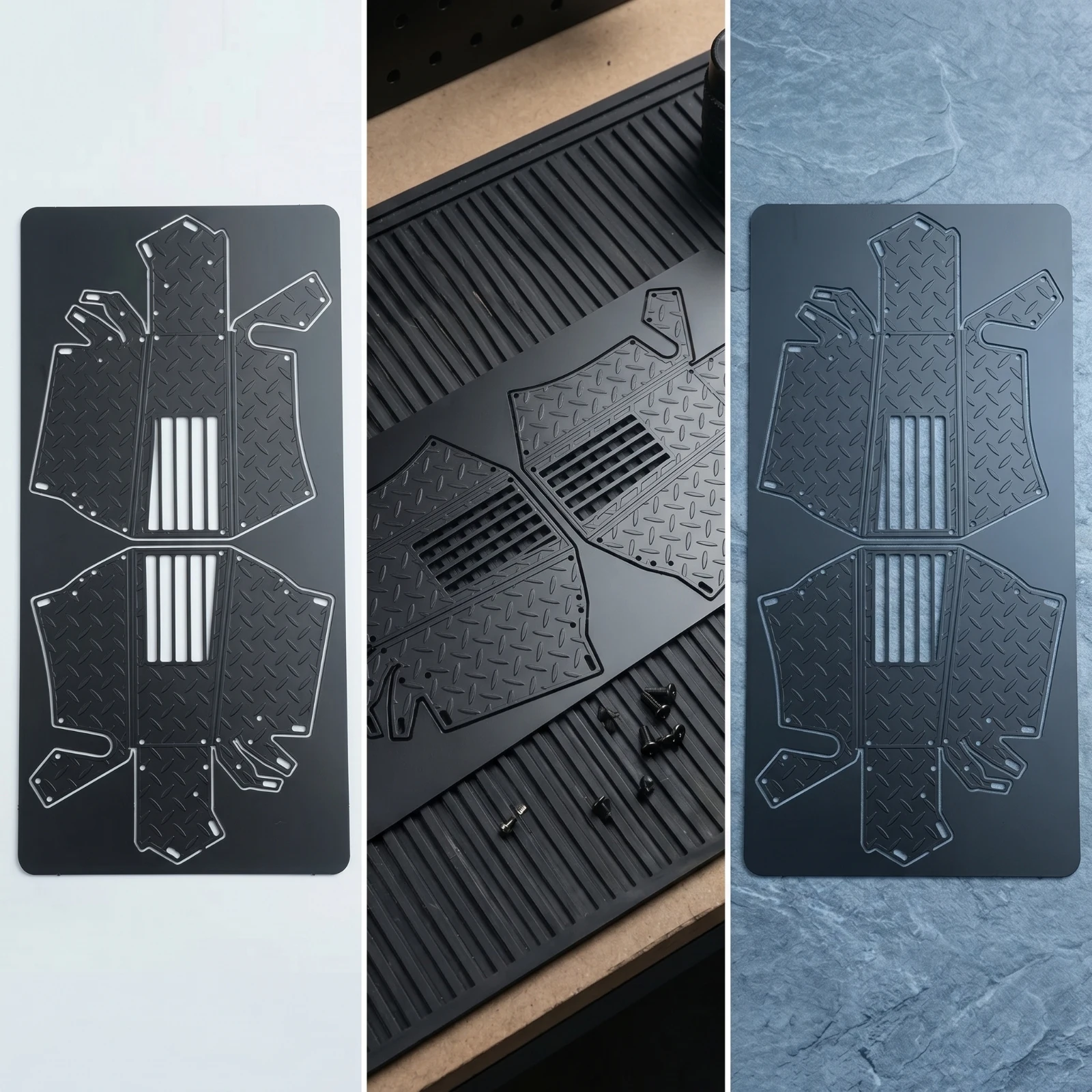 Bumper Protection Plates Stainless Steel Bumper Plates with Fasteners Strong Weather-Resistant for RC Crawler Builders