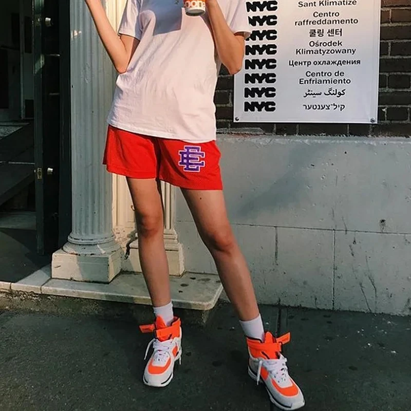 EE ベーシックショーツメンズヨーロッパアメリカンファッションバスケットボールショーツ男ジムフィットネスランニング速乾性カジュアルメッシュショートパンツジョギング