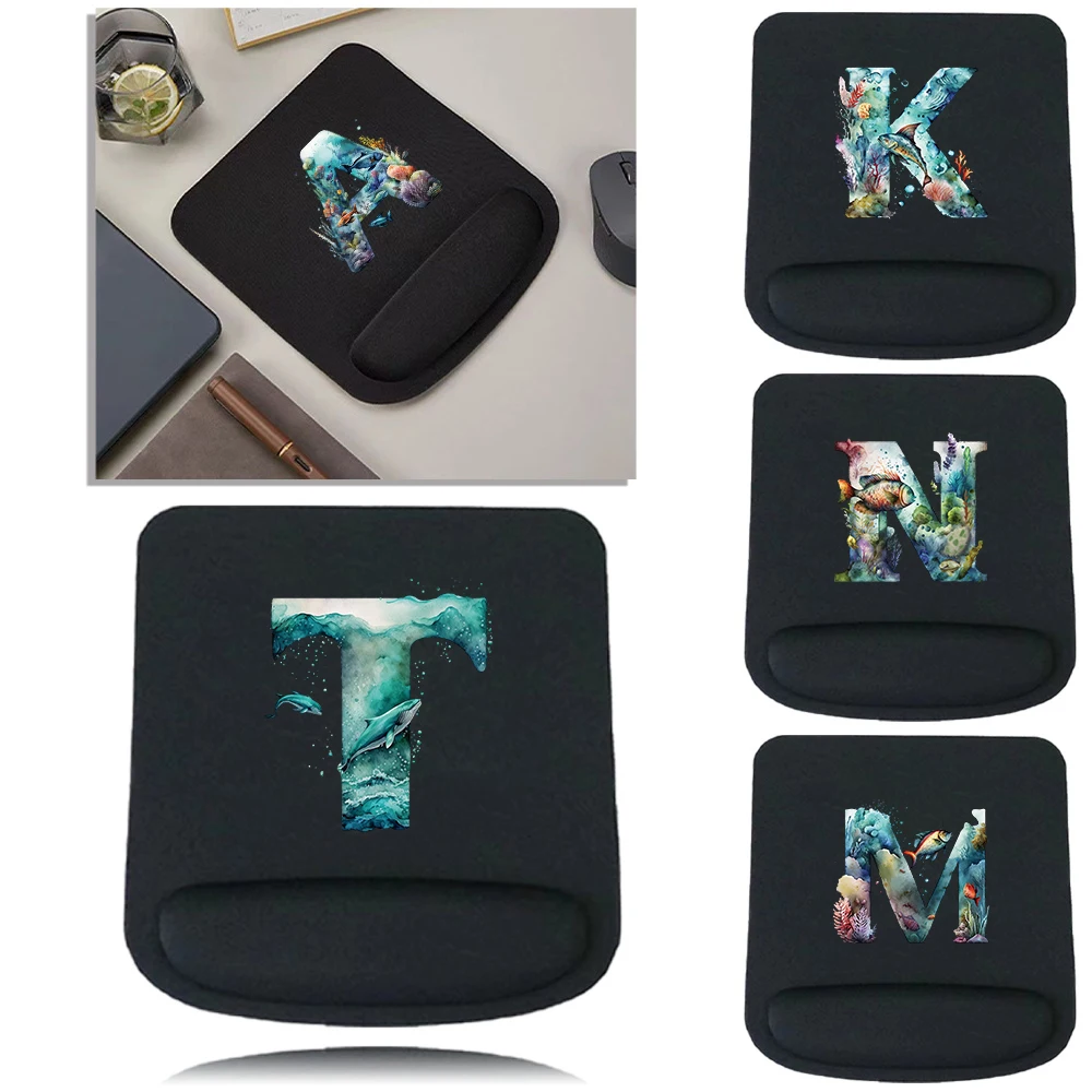 

Mouse Pads Premium Desk Mat Fish Letter Series for PC Laptop Ergonomic Wrist Pad Comfortable Support Gaming Non-slip Mousepad