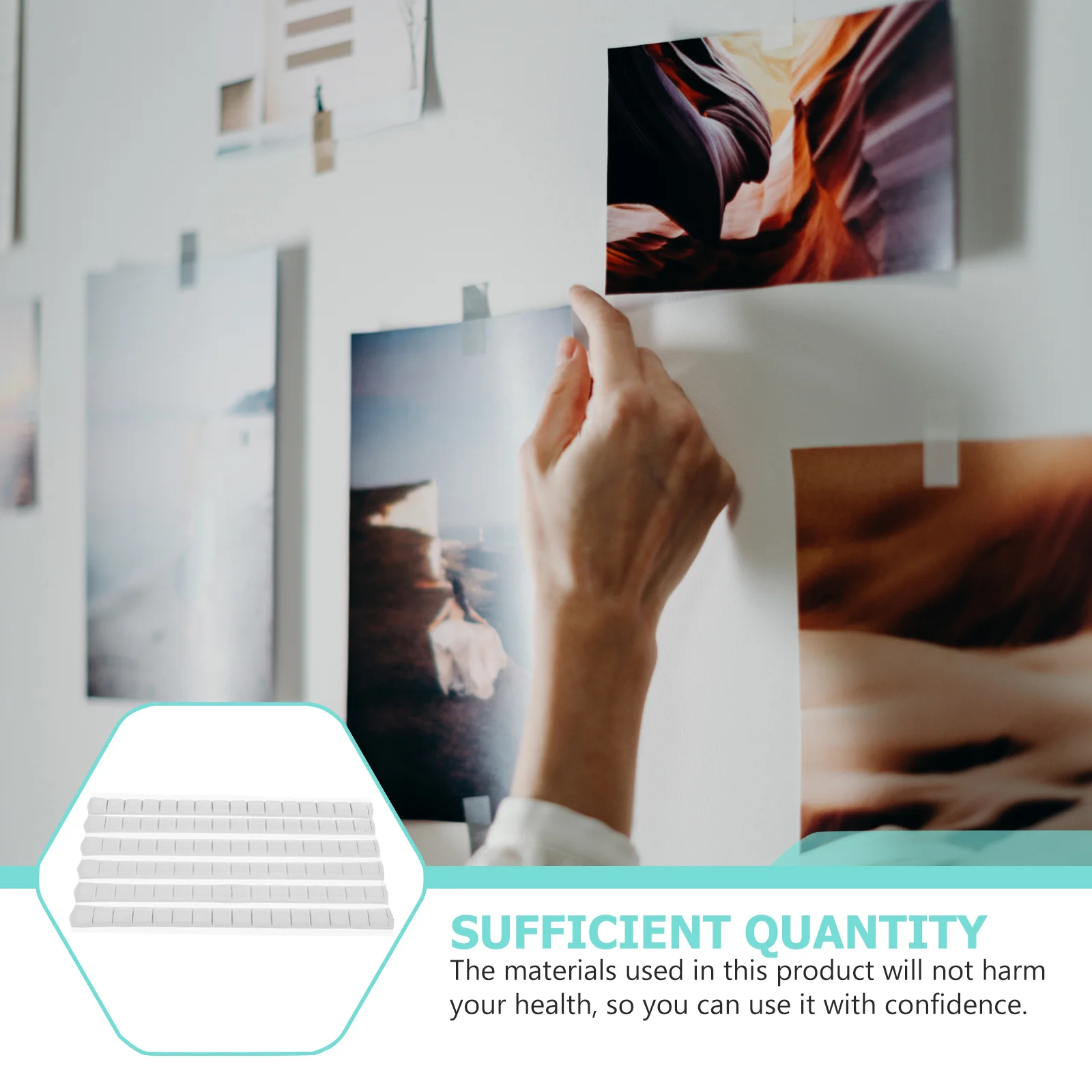 1개 사진 접착제 자국 없는 DIY 성형 가능 전자기기 청소 이어폰 포스터 재사용 가능 무자국 다기능