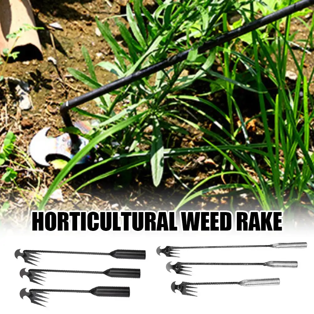 4 Teeths Multifunctional Weed Rake Portable Garden Weeding Tool For Vegetable Gardening Farm Planting Household Weeding Tools