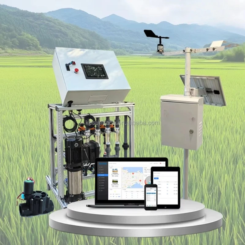 Smart Agriculture Fertigation System 1-8 Chan nels Remote Control Drip Irrigation Water Fert ilizer Machine for Filed