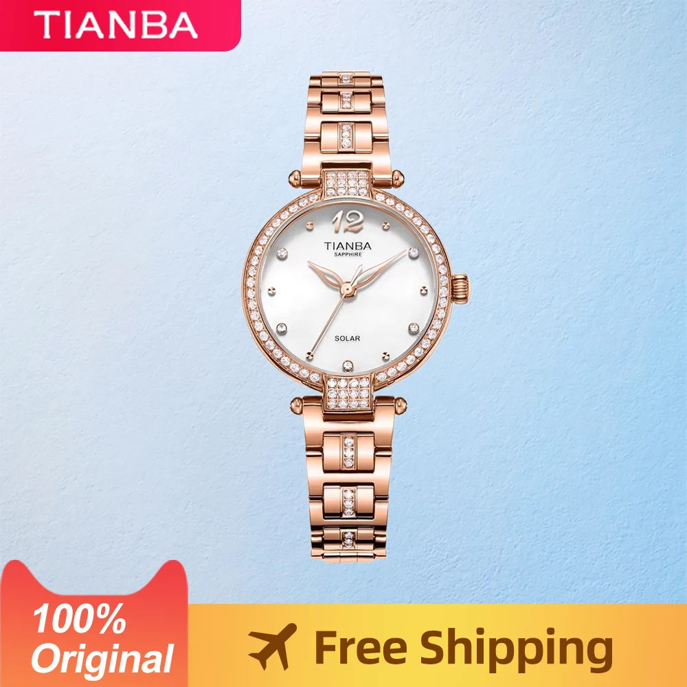 TIANBA Original  Eco-Drive trend ladies bracelet watch solar energy light energy watch  quartz watch women's watch 9016