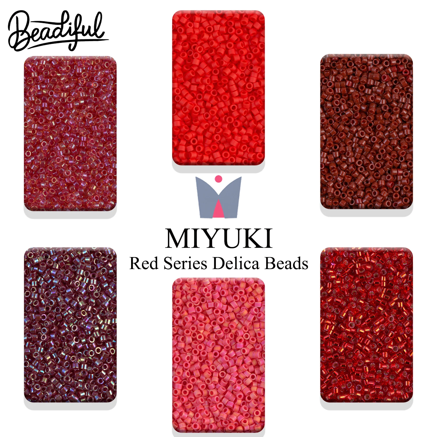 

MIYUKI Delica Seed Beads 11/0 Red Series 10g 2000pcs Glass Beads for Bracelet Necklace Jewelry Making DIY Craft