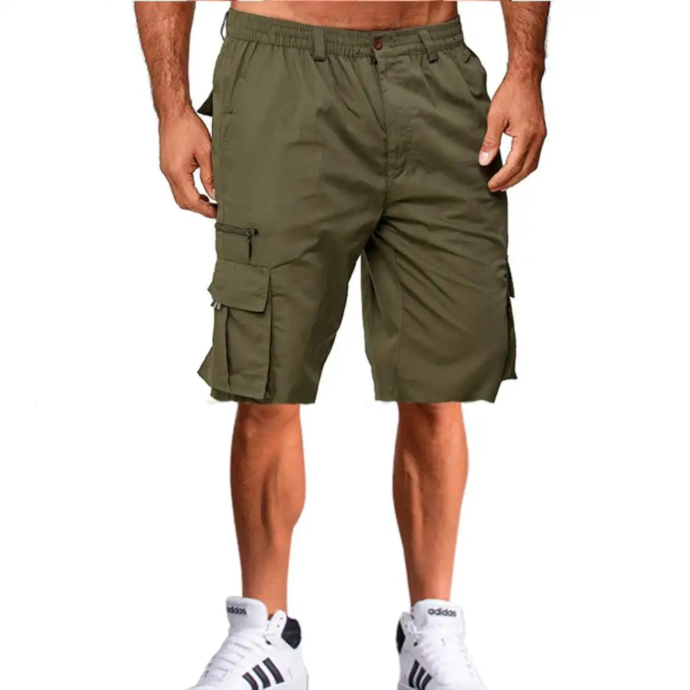 Cargo Shorts Mens Fashion Army Military Tactical Homme Short Pants Casual Multi-Pocket Male Baggy Trousers Summer Knee Sweatpant