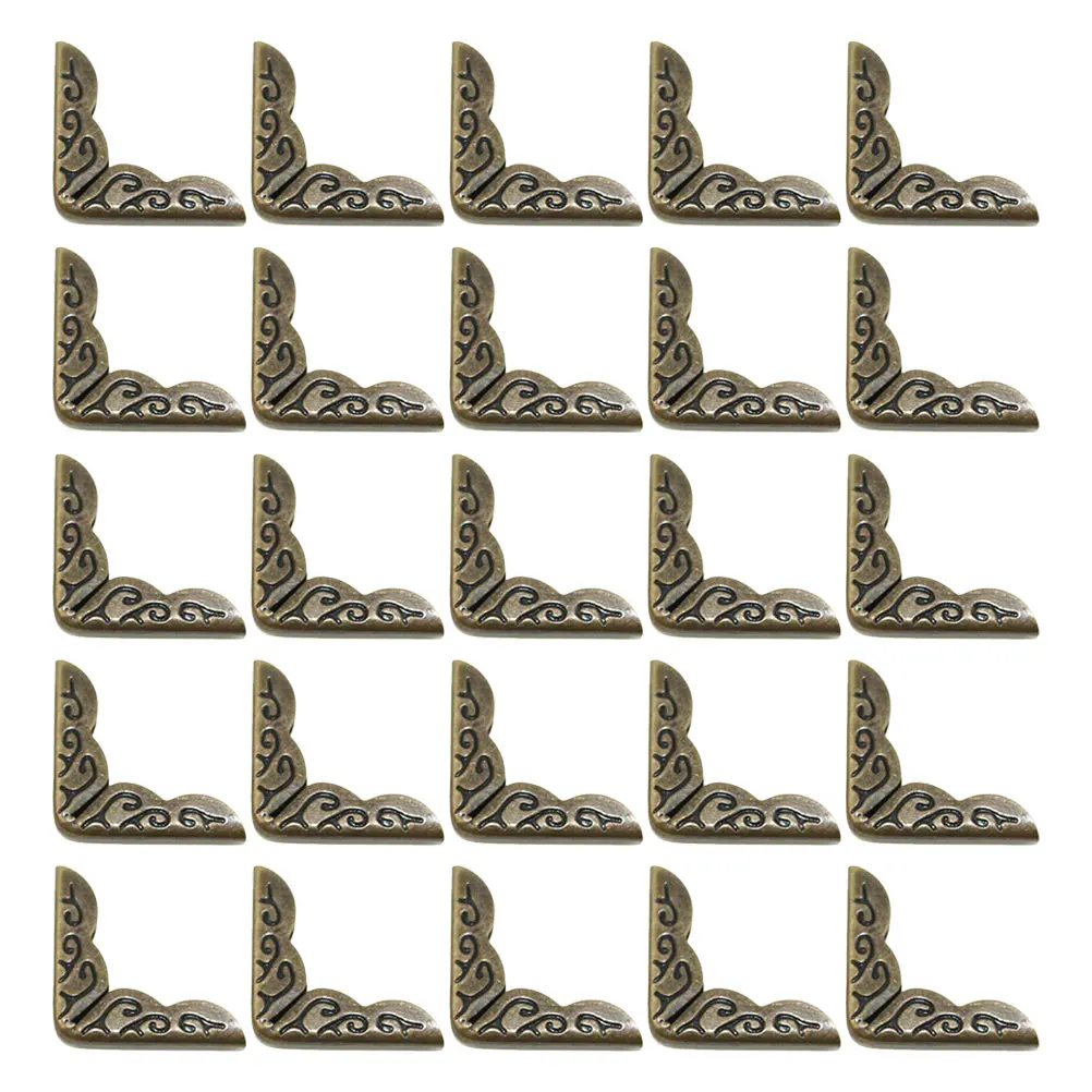 

50 Pcs Metal Corner Protective Cover Menus Album Corners Vintage Book Covers Edge Iron Guard
