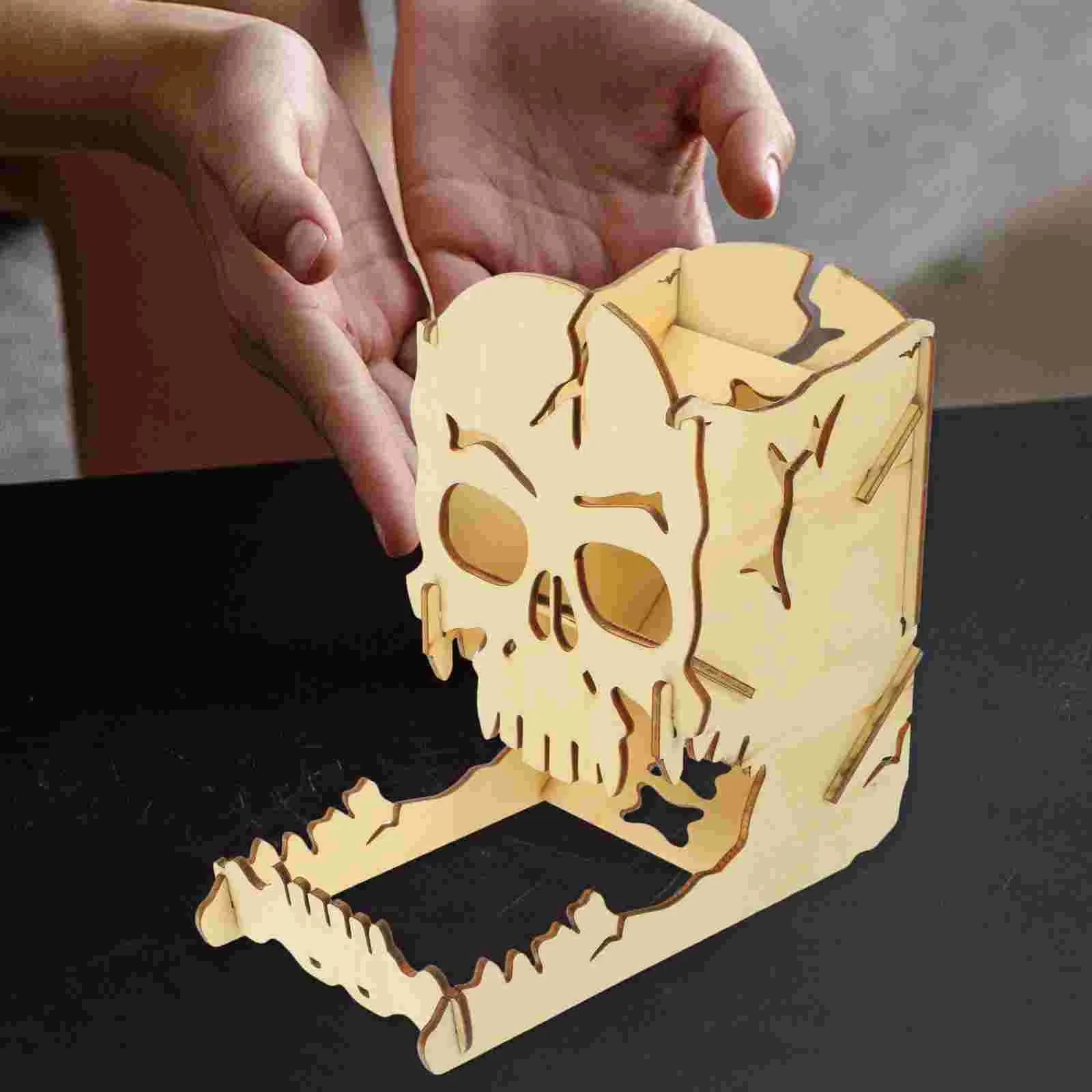 

Dispenser Tower Crafts Skull Leisure Entertainment Tabletop Game Wooden Portable Supply