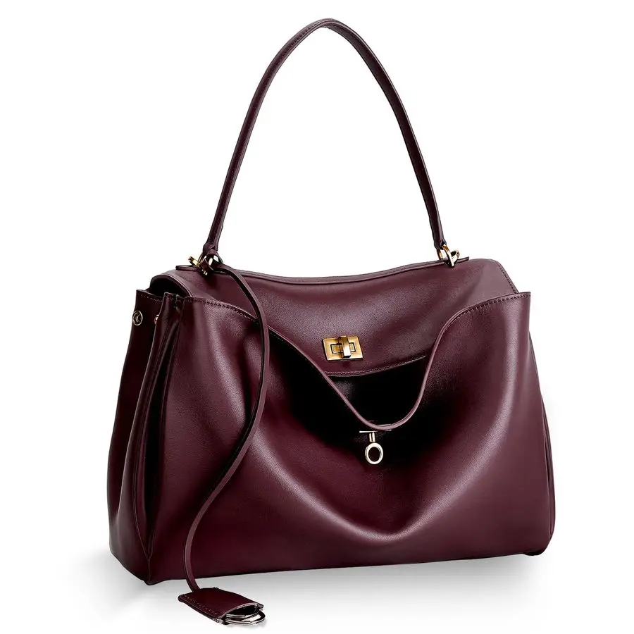 

Leather Tote Bag for Women Soft Leather Shoulder Handbags with Shoulder Strap Ladies Satchel Crossbody Purse for Travel Work Med