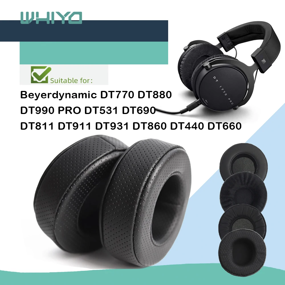 Whiyo wymienne nauszniki do słuchawek Beyerdynamic DT770 DT880 DT990 PRO DT531 DT690 DT811 DT911 DT931 DT860 DT440 DT660