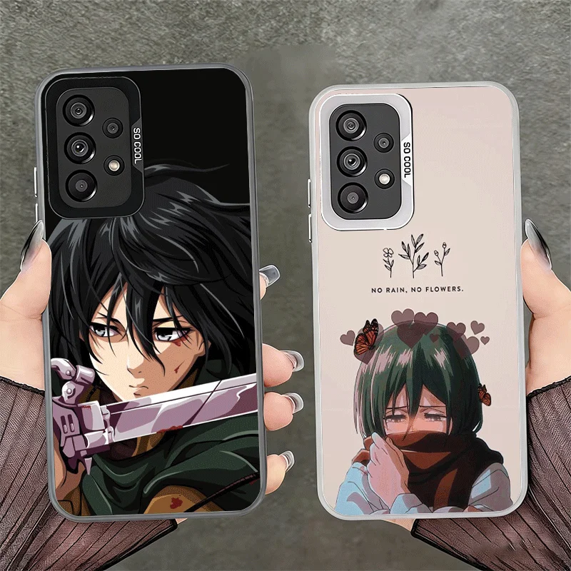 A-Attack On T-Titan Mikasa Soft Phone Case for Samsung A17 A16 A15 A14 A13 A57 A56 A55 A54 A53 A37 A36 A35 A34 A33 A26 A25 A24 A