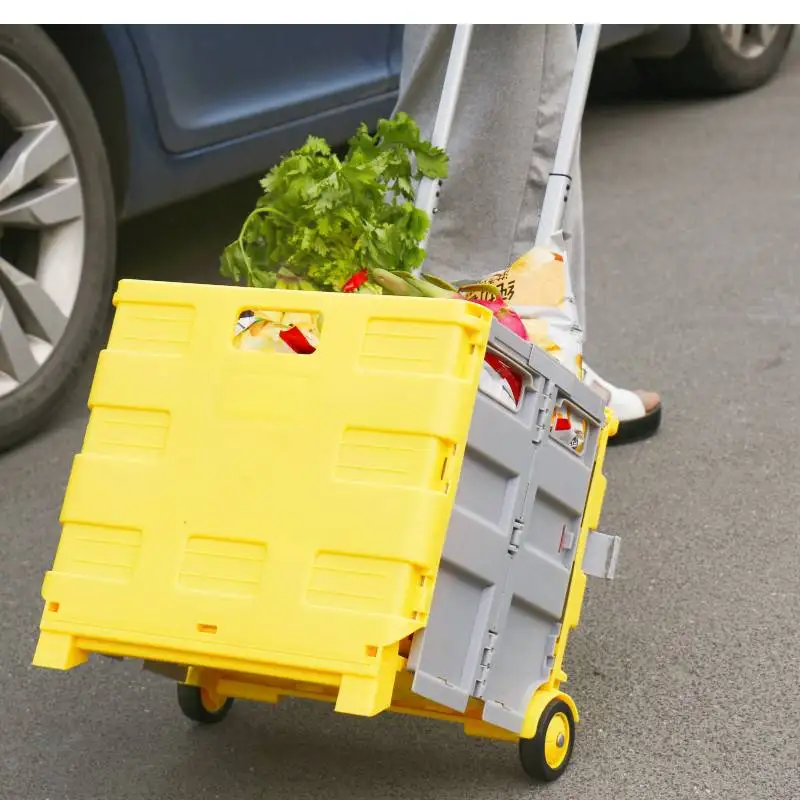 portable-folding-plastic-shopping-cart-camping-gift-storage-box-home-use-utility-vehiclezy-two-wheel-hand-push-trolley
