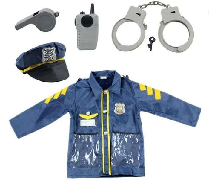 Children's Role Play Firefighting Costumes with Props Engineering Costumes Police Costumes for Halloween Cosplay Props