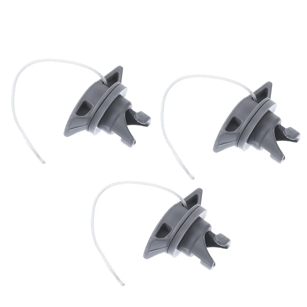 

3pcs Rubber Boat Air Valve Inflatable Paddle Lock Cap High Pressure Valves Kayak Drain Plugs Grey Waterproof for Inflatable