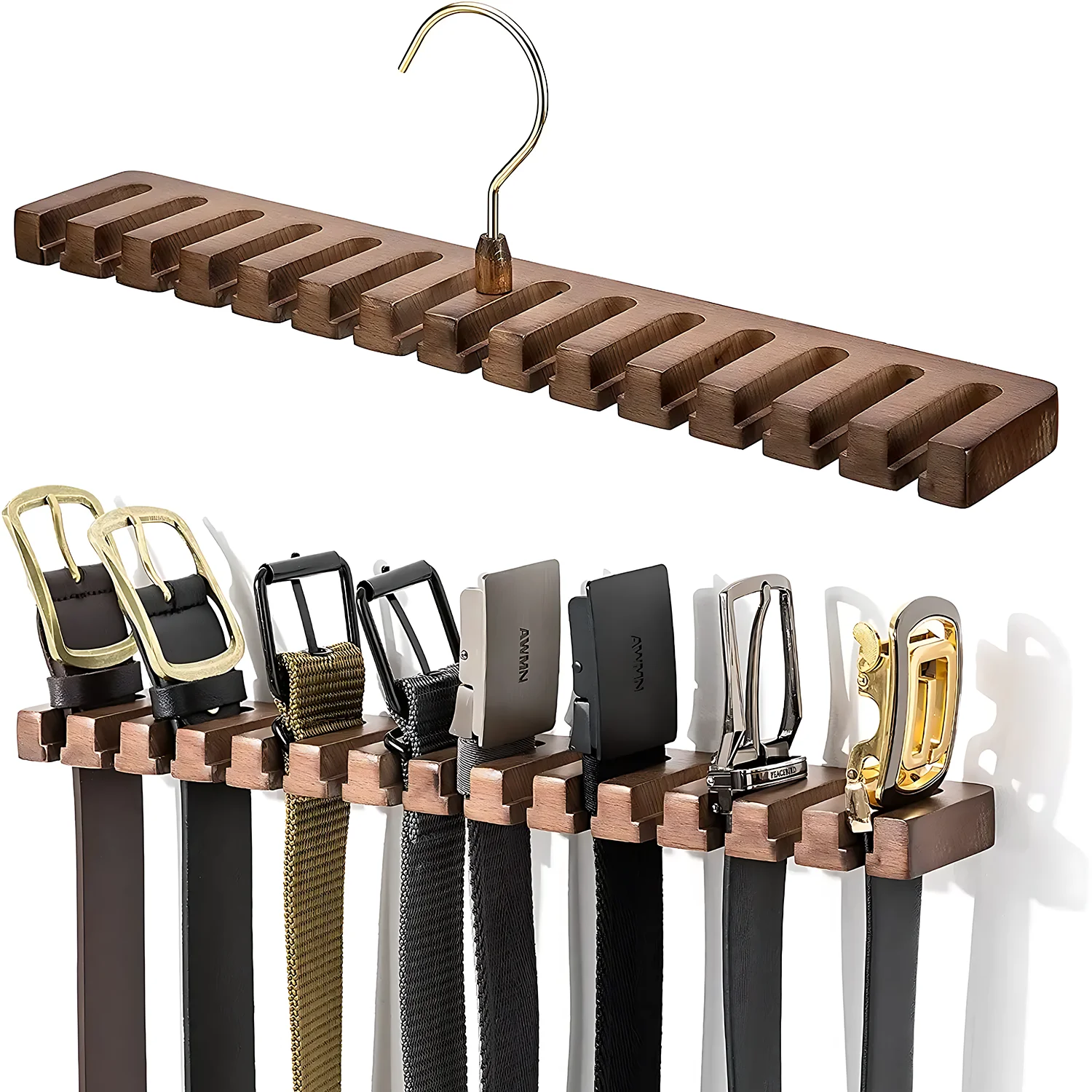 1/3-teiliger Multifunktionaler Gürtel-Organizer, Hängender Krawattenhalter, Kleiderständer-Organizer, Krawattenhalter für Zuhause und Kleiderschrank