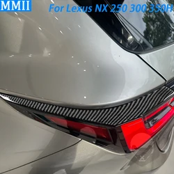 For Lexus NX 250 300 350H 2022-2024 Real Carbon Fiber Rear Headlight Eyebrow Panel Trim Cover Car Decoration Accessories Sticker
