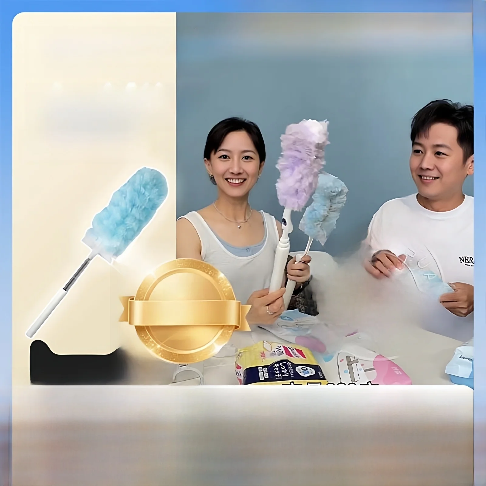 

Broom Chien Feather Duster Static i Dust Removal Bru Year End Cleaning Tool Household ential Cotton r...