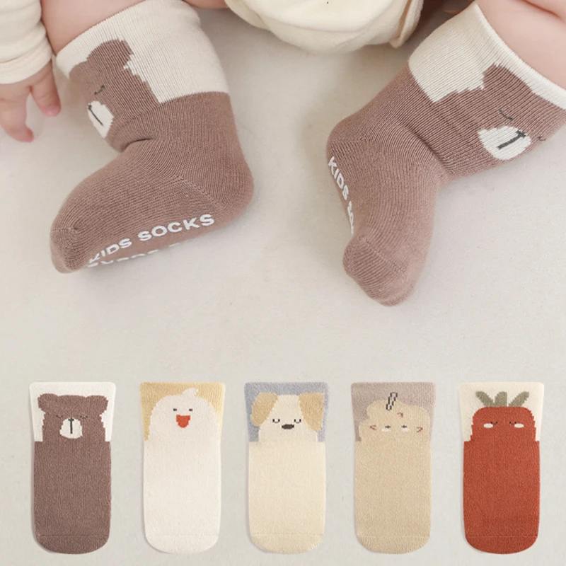 New Autumn Toddler Mid Socks Newborn Baby Kids Soft Prewalker Spring Exquisite Cotton Girl Infant Boy Cute Boneless Socks 0-5Y