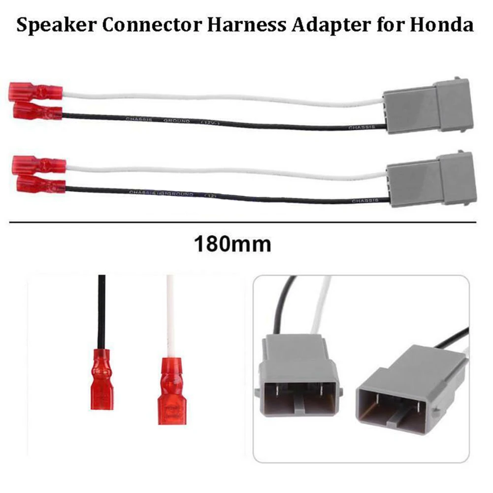 4x Conector de altavoz para coche, adaptador de cableado, electrónica para coche de alta eficiencia, adaptador de 18cm apto para Honda CRV 1997-2011