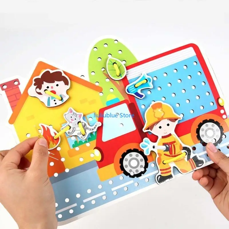 어린이 조기 교육 스레딩 게임 기기 참신 미세 운동 기술 장난감 게임 참신 장난감 어린이 Gameset 62CF