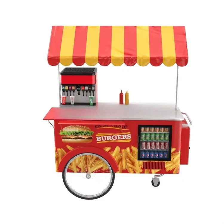 trolley outdoor mobile hot dog cart for sale