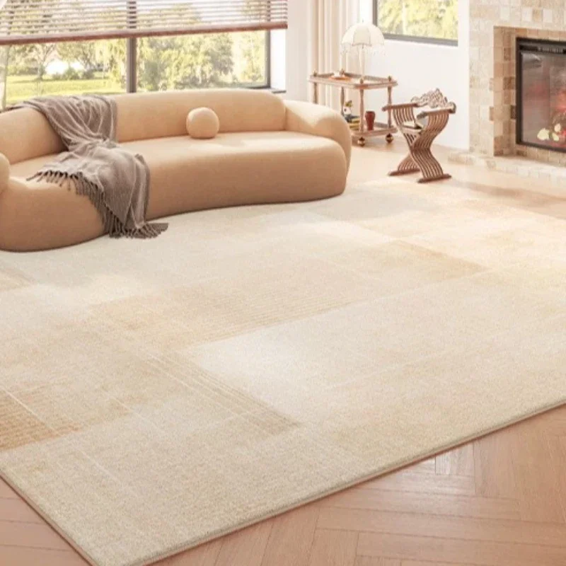 Cream Style Bedroom Decor Carpet Light Luxury Carpets for Living Room Fluffy Soft Art Design Lounge Rug Home Thickened Plush Mat