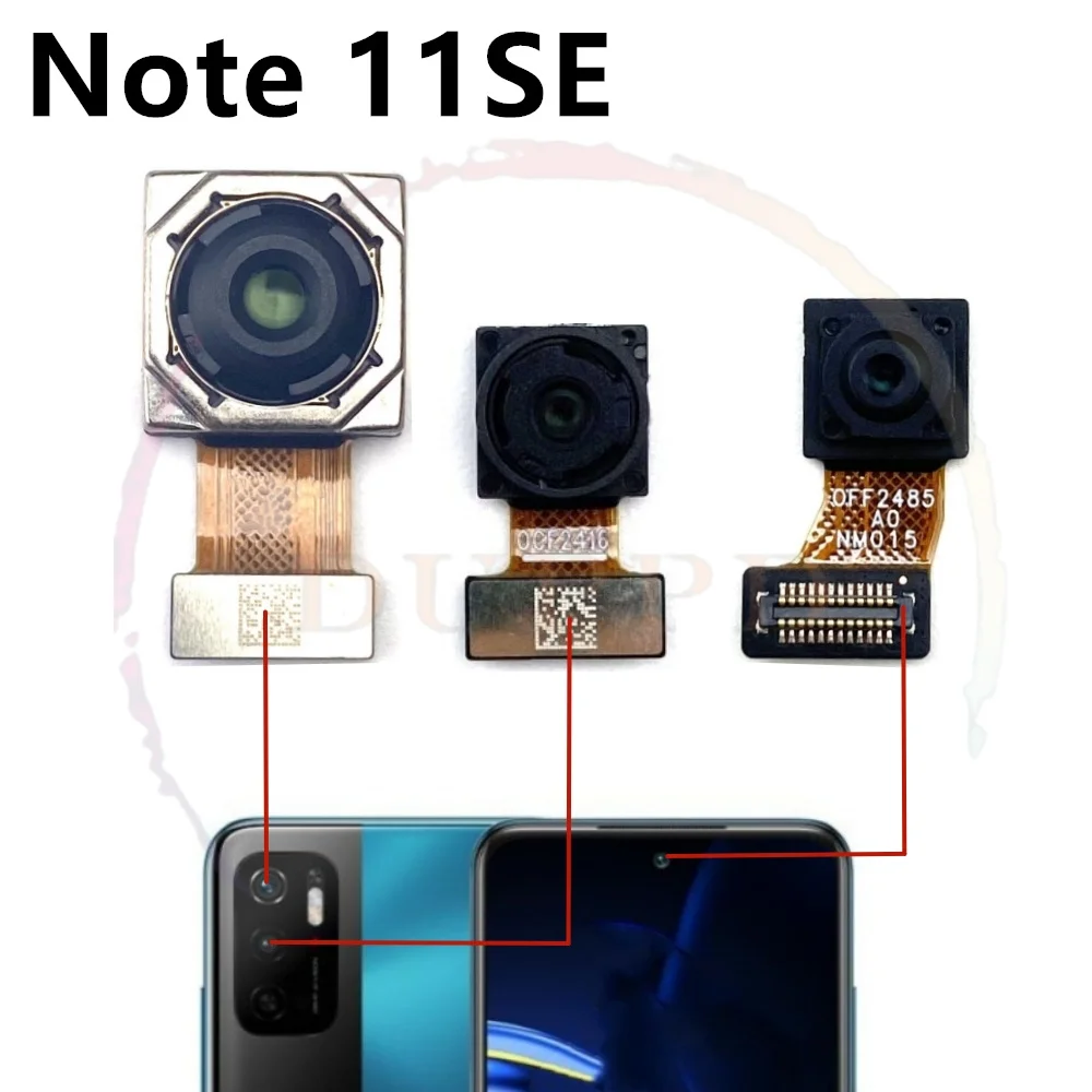 For Xiaomi Redmi Note 11 4G 11SE Rear Back Facing Camera Ultrawide+Depth+Macro Front Selfie Samll Camera Flex Cable Part