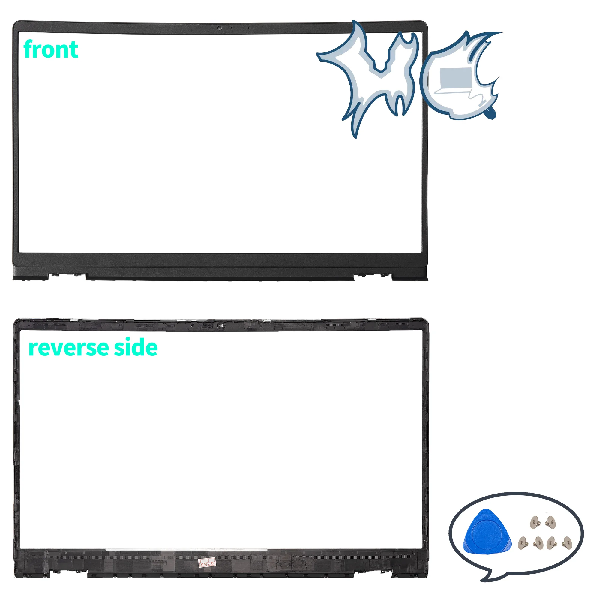 Tapa trasera para ordenador portátil, cubierta trasera para Inspiron 15, 3510, 3511, 3515, 3520, 3521, 0T4MT1, DDM9D, 0WPN8, bisel frontal, 09WC73