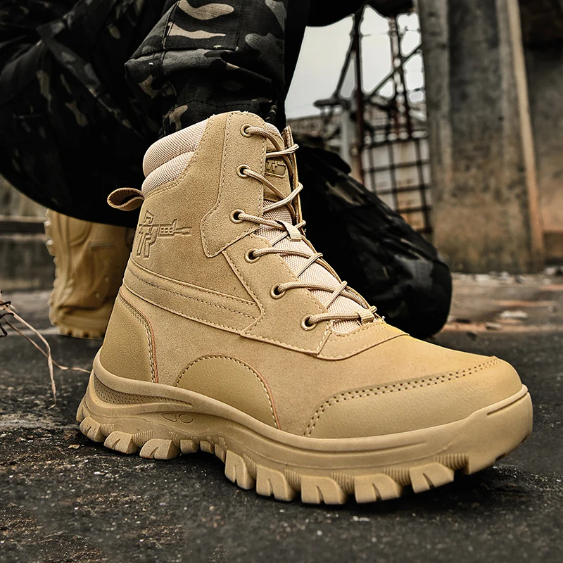 Botas tácticas de alta calidad para hombre, zapatos militares de la fuerza especial, con cremallera lateral, para exteriores, envío gratis, 2024