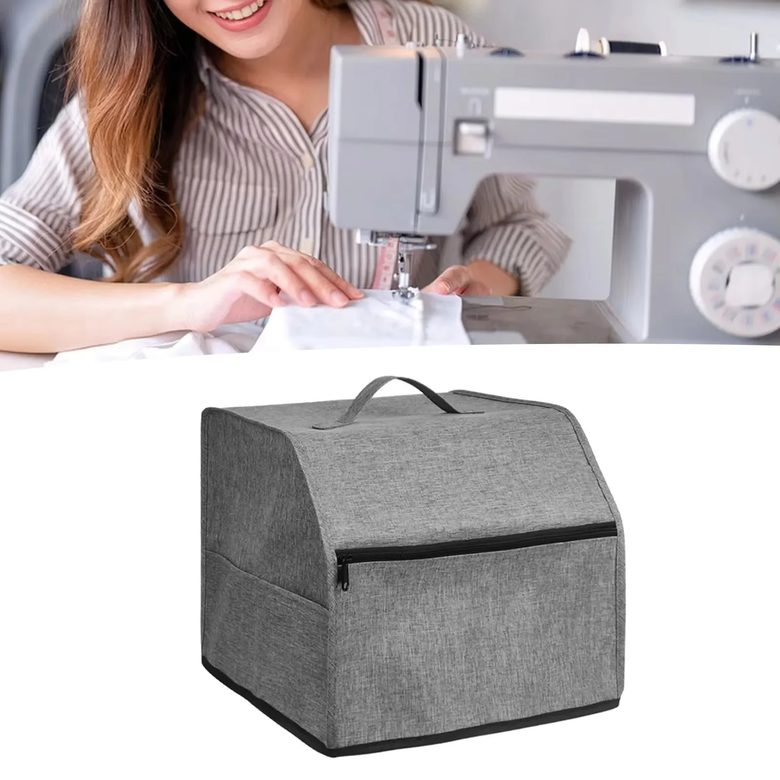 Oxford Cloth Sewing Machine Cover Sewing Machine Dust Cover Oxford Cloth Serger Overlock Machine Cover with Accessories Pouch