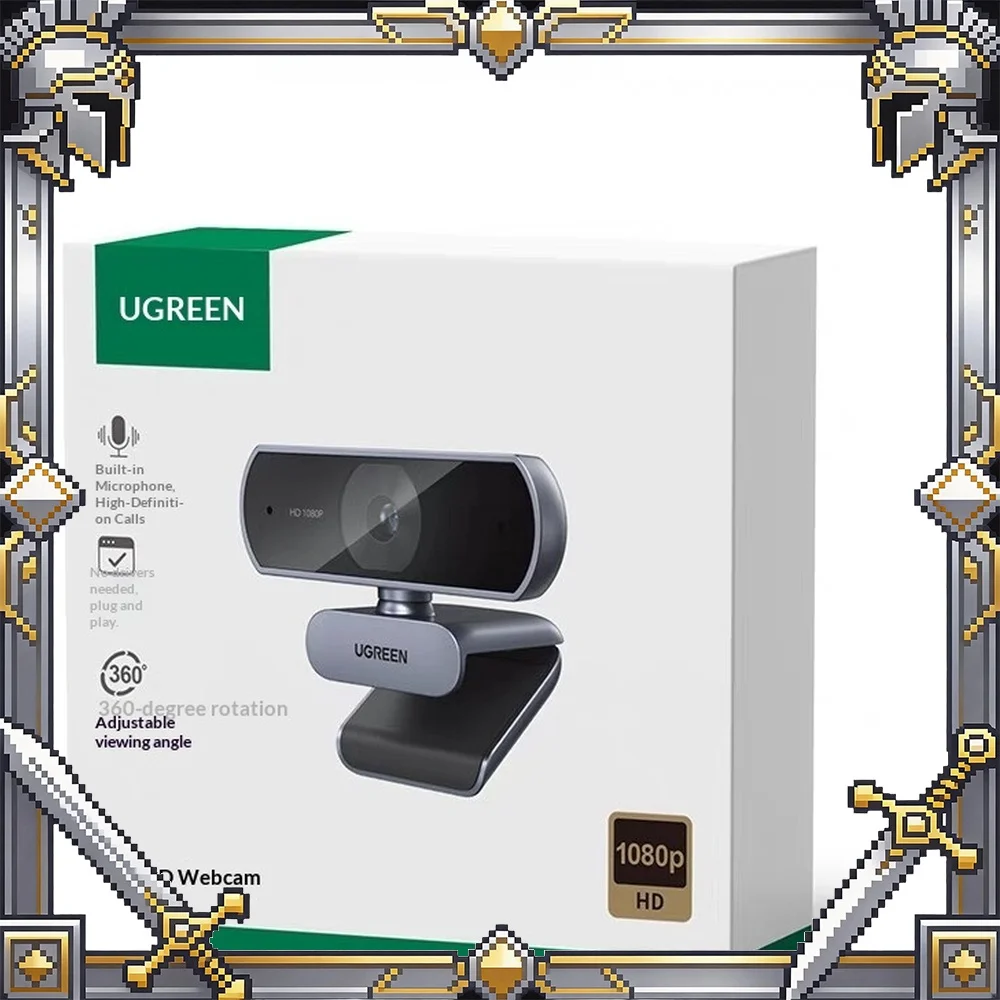 UGREEN CM678-15728 USB Webcam HD PC Camera with Built in Microphone for Meeting Online Class